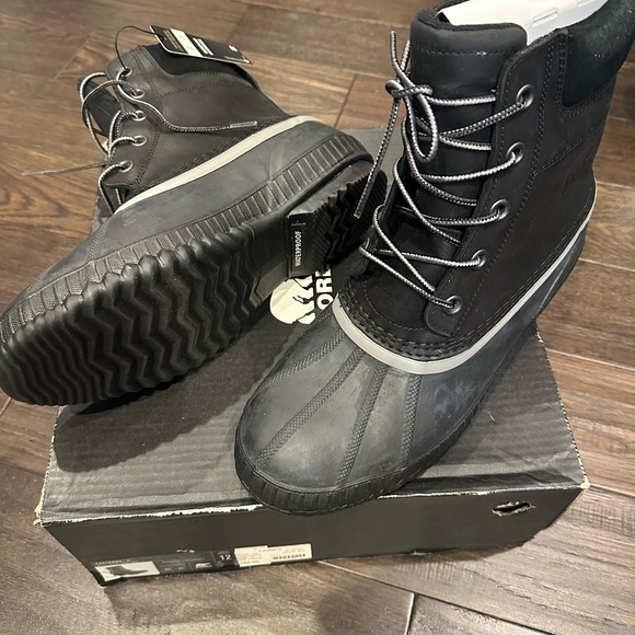 Sorel Cheyanne II men’s 12 black NIB - Picture 1 of 4